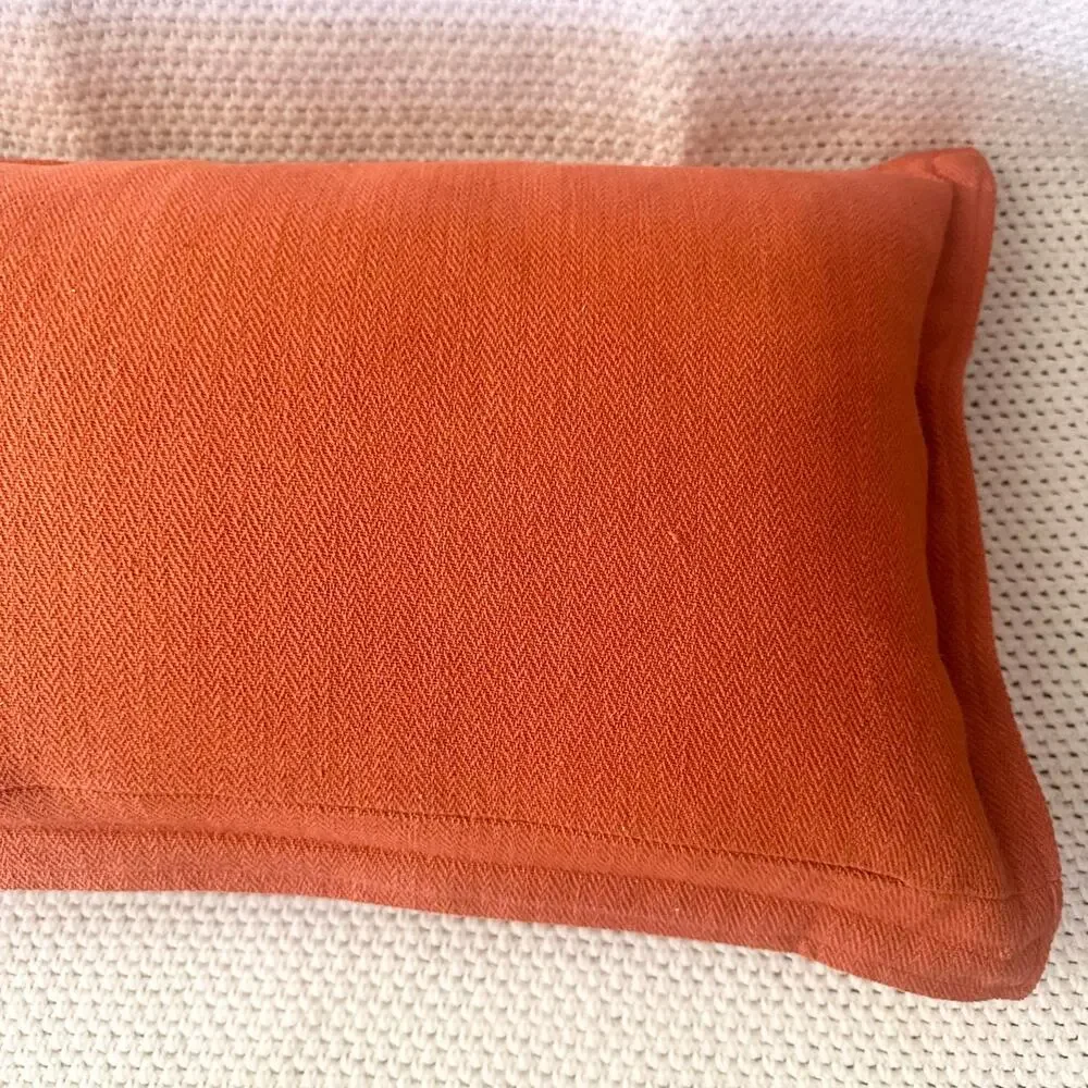 Ralph Lauren Home Orange Rust Beige Lumbar Feather Breakfast Pillow 14